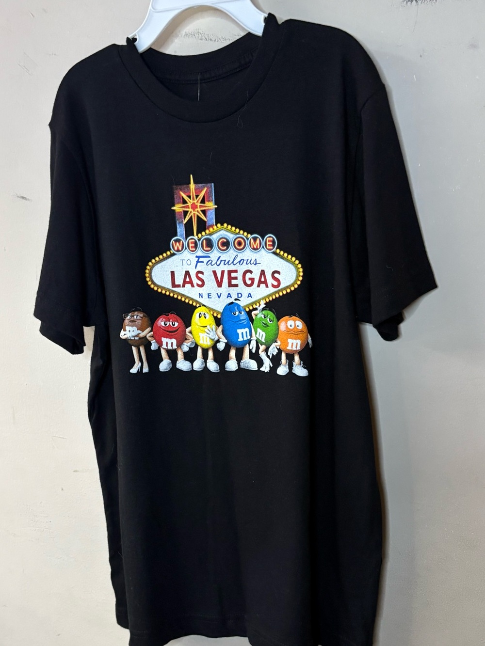 M&M'S Las Vegas Sign T, child’s 7/8 with Brown Red Yellow Blue Green Orange M&M